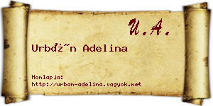 Urbán Adelina névjegykártya